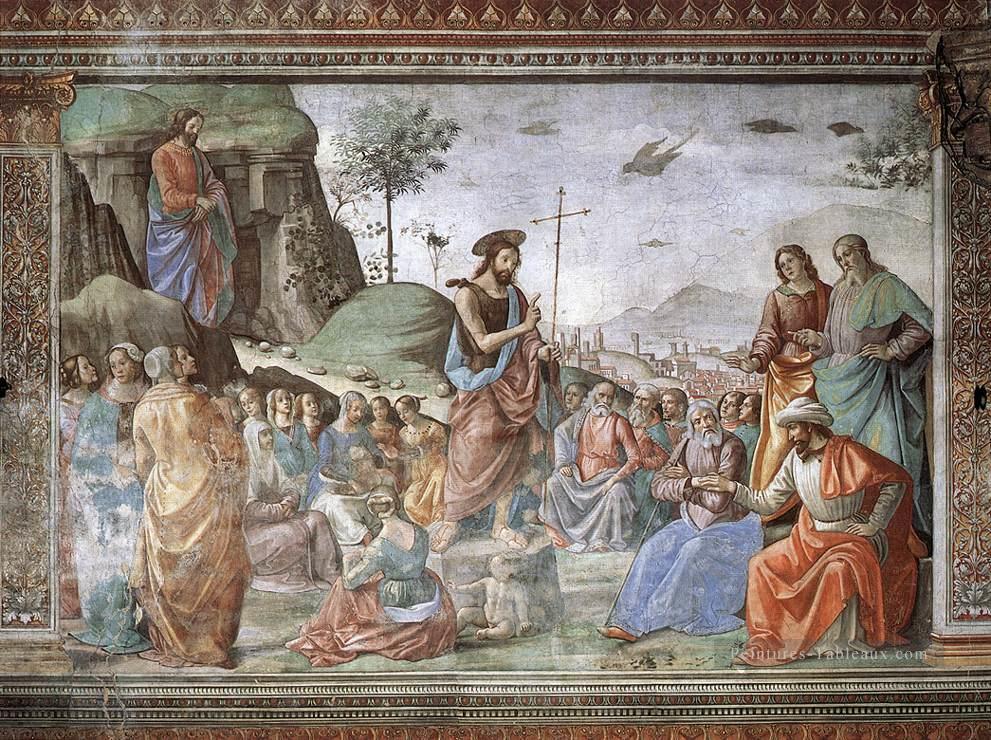 Prédication de Saint Jean Baptiste Renaissance Florence Domenico Ghirlandaio Peintures à l'huile